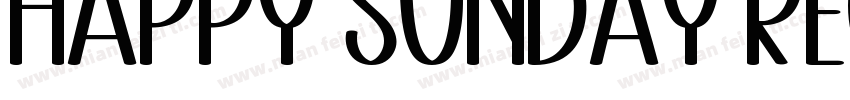 happy sunday Regular字体转换